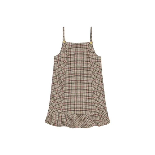 GANNI FW24 Slip Платье Женское Камень Тигровый глаз