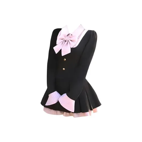 PUREIDOL Длинное платье с длинными рукавами женское серое