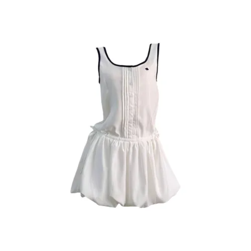 MO VOICE Slip Платье Женское Белое