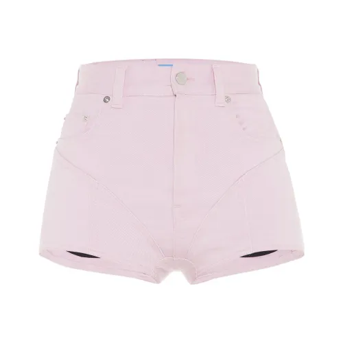 Mugler Розовые Женские Джинсовые Шорты