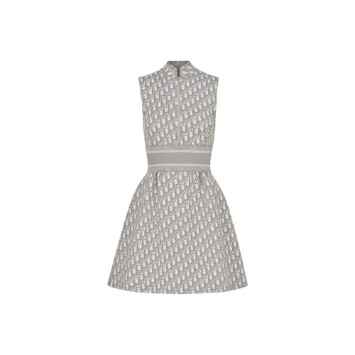 DIOR Светло-серые Женские Платья без рукавов
