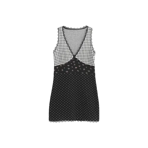 MTHE Без рукавов Платье Женское Черное