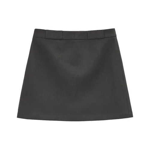 PEACEBIRD Повседневные короткие юбки женские серые