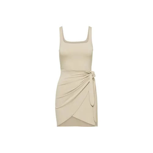 ARITZIA WILFRED Новый Saturn Mini Dress Slip Dress Женские Humus Beige Beige