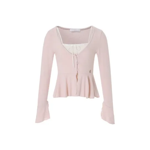 NOT YOUR ROSE SS25 Sora Кардиган Комплект Розовый Повседневный Костюм Женский Розовый Розовый