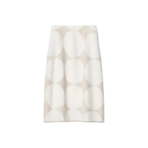 UNIQLO MARIMEKKO Co Бренд Светло-серый Женские Повседневные Длинные Юбки