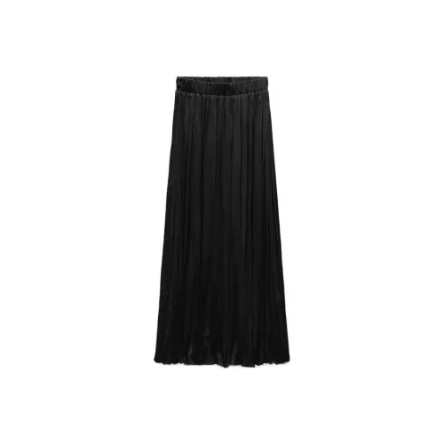 ZARA Черные Женские Повседневные Длинные Юбки