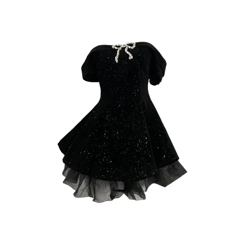 CHARM GLOW Без рукавов Платье Женское Черное