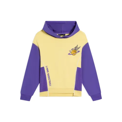 LINING YOUNG Толстовка Sports Life Collection Bakugu Huang Fugui Фиолетовый Детский