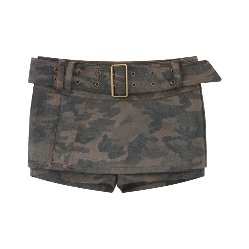 RUNTOTHEFUTURE Повседневные короткие юбки женские камуфляж армейский зеленый