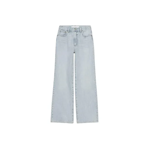 ARITZIA Деним FORUM The Farrah Hi Шаговый шов Широкий Jean Джинсы Женские 15 Yrs Brl Thr BLEU Светло-синий