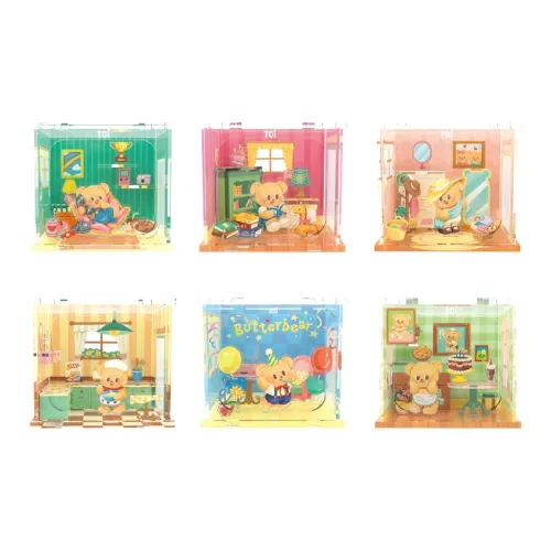 TOI Butter Bear's Day Пазл Слепые коробки Один Mystery Коробка Целая коробка 6 шт