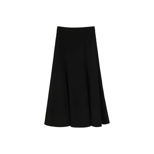 NancyCavally Повседневный Длинный Юбка Женские Черный