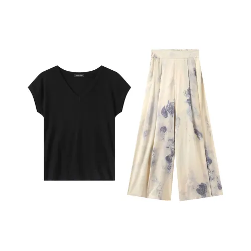 EIDOLON GRAIN Повседневный костюм женский черный абрикосовый