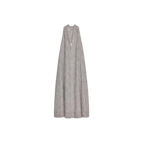 ZARA ZW Series Без рукавов Платье Женское Коричневый Белый