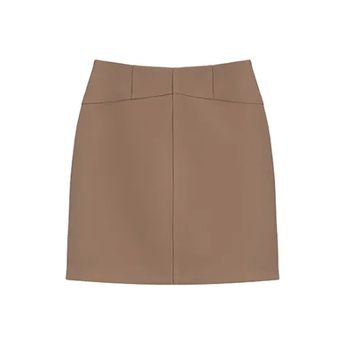 HUASJ Повседневные короткие юбки женские коричневый