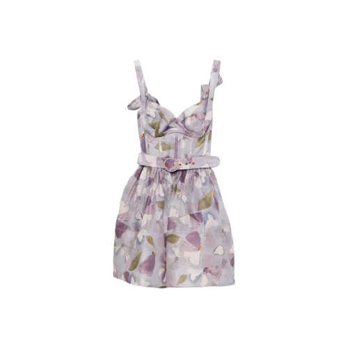 Zimmermann SS25 Slip Платье Унисекс Light Фиолетовый