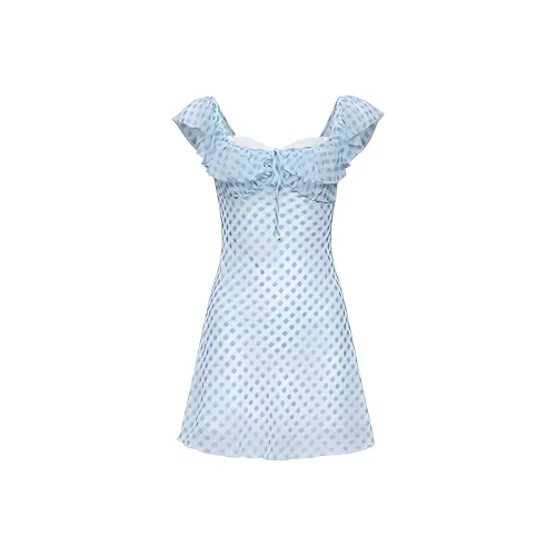 SECFLY OFFICIAL Без рукавов Платье Женское Церулеан