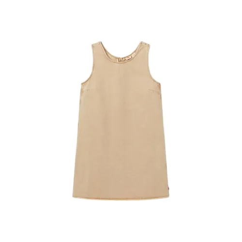 Levi's Без рукавов Платье Женское Бежевое