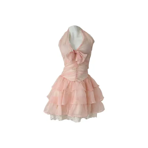 HeartyBite Юбка Платье Женское Розовое