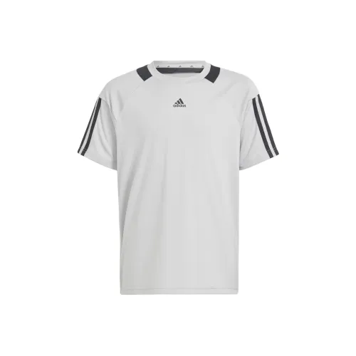 Adidas T-рубашка SERENO AEROREADY Tee Kids Серый Черный Детский