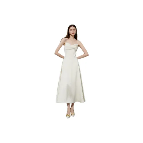 DPLAY Slip Платье Женское Кремовый Абрикос