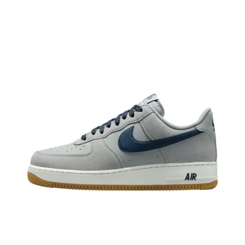 Nike Air FORCE 1 Slip-on Устойчивый к истиранию Низкий Топ Скейтбординг Мужской Серый Синий