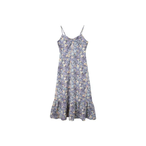 3COLOUR Юбка-платье Женское Лавандовое Цветочное