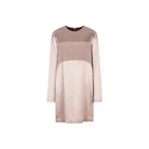 EMPORIO ARMANI SS25 Длинное Платье с Длинными Рукавами Женское Розовое