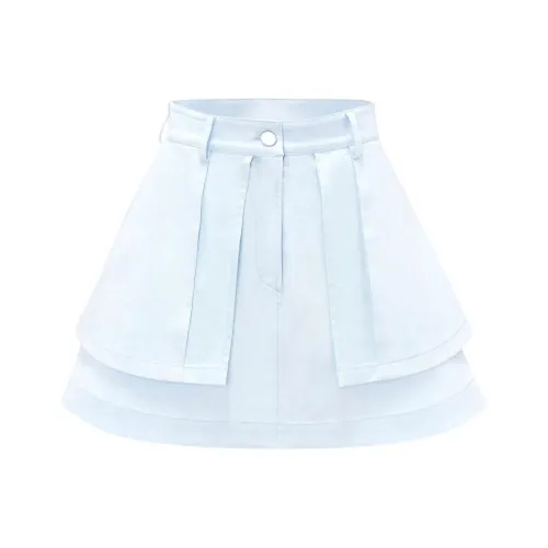 JW Anderson Синие Женские Короткие Юбки Карго