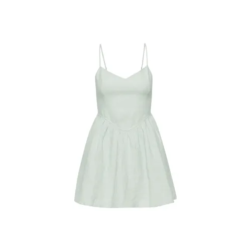 ARITZIA WILFRED Influence Linen Mini Dress Slip Dress Women's Cool Iced Mint