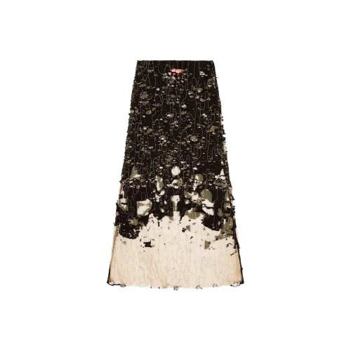 DIESEL SS24 Повседневный Длинный Юбка Женские Черный