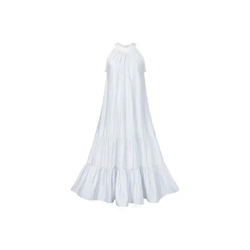 SECFLY OFFICIAL Без рукавов Платье Женское Светло-Синий