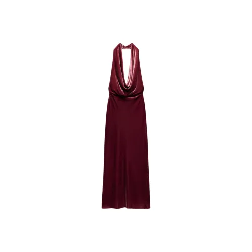 ZARA Малиновые Женские Платья без рукавов
