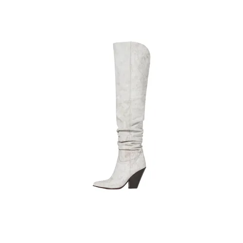 SONORA BOOTS Alamos Колено Высокие сапоги 9 см Женские Серый Белый