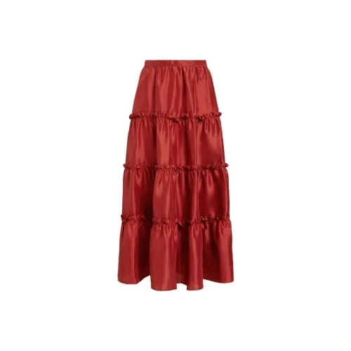 Polo Ralph Lauren FW23 Повседневный Длинный Юбка Женские Красный