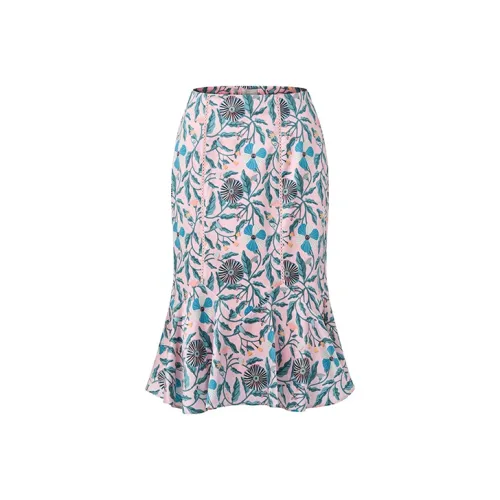 RARE Повседневный Длинный Юбка Женские Многоцветный