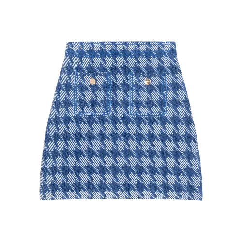 Sandro Повседневные короткие юбки Женские Синие