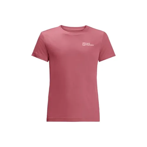 JACK WOLFSKIN Розовая школьная рубашка с коротким рукавом