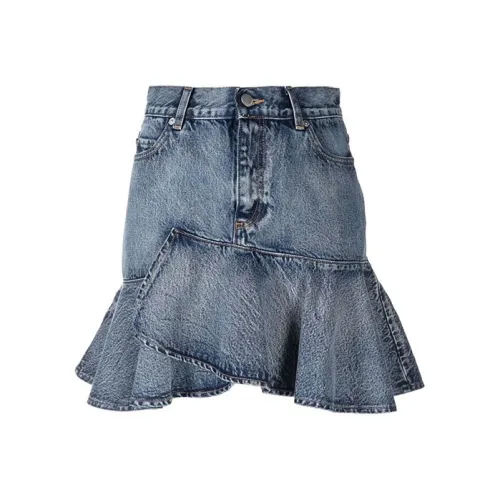 RED VALENTINO Синие Женские Джинсовые Короткие Юбки