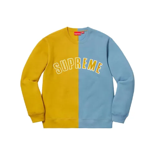 Supreme FW18 Толстовка Унисекс Желто-Синий
