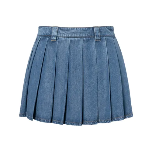 MIU MIU Повседневные короткие юбки Женские Синие