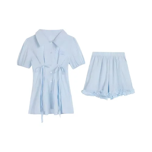 VKXOW Синий Женские Повседневные Костюмы