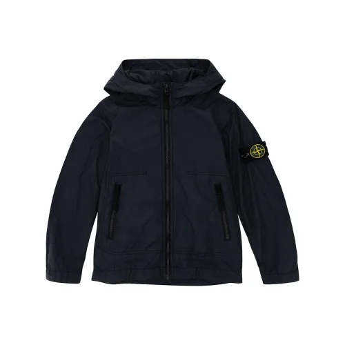 STONE ISLAND Kids Куртки Морского Синего Цвета