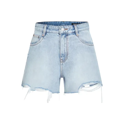 MO CO Джинсовые светло-синие женские джинсовые шорты