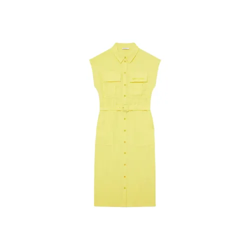 Patrizia Pepe SS25 Без рукавов Платье Женское Желтое