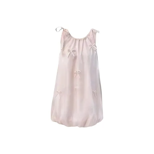 DOSOHEB Без рукавов Платье Женское Розовое