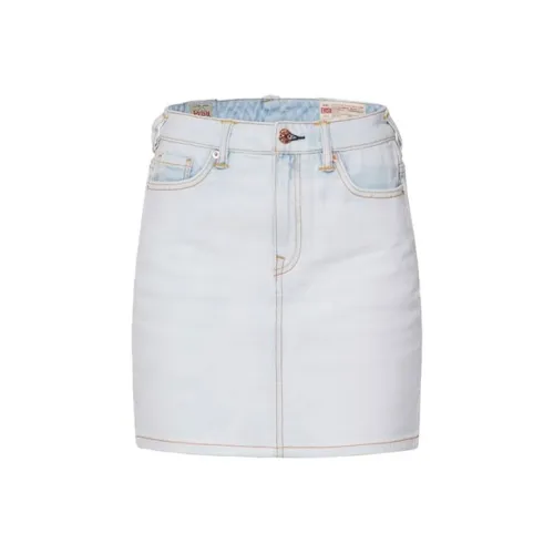 EVISU Белые Женские Джинсовые Короткие Юбки