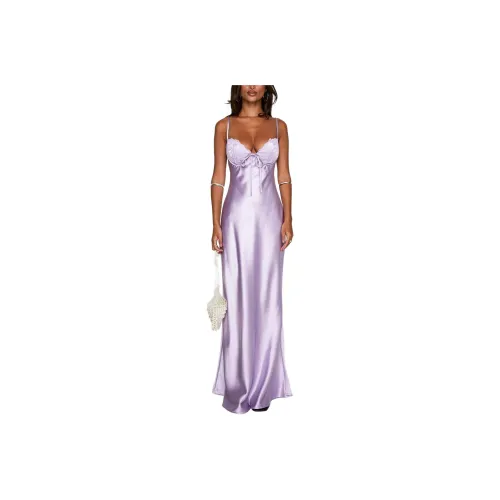 PRINCESS POLLY Fadyen Bias Cut Maxi Dress Slip Платье Женские Lilac Light Purple