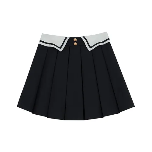 Snbl Темно-синие Женские Повседневные Короткие Юбки